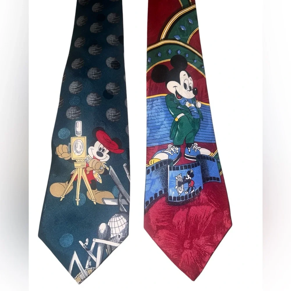 Vintage Disney Mickey Unlimited Mickey Mouse Neck Ties Film TV Producer